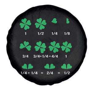 Funny Shamrock Fraction Spare Tire Cover St Patrick's Day Math Lover TS02 Print Your Wear