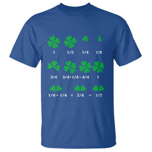 Funny Shamrock Fraction T Shirt St Patrick's Day Math Lover TS02 Royal Blue Print Your Wear