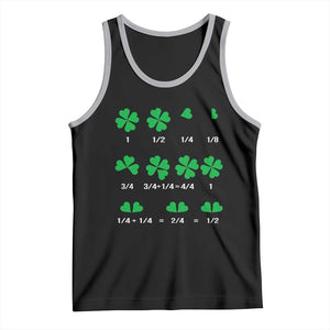 Funny Shamrock Fraction Tank Top St Patrick's Day Math Lover TS02 Black Athletic Heather Print Your Wear
