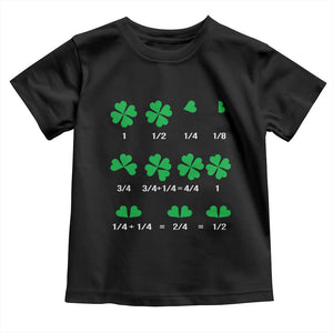 Funny Shamrock Fraction Toddler T Shirt St Patrick's Day Math Lover TS02 Black Print Your Wear