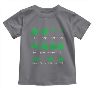 Funny Shamrock Fraction Toddler T Shirt St Patrick's Day Math Lover TS02 Charcoal Print Your Wear