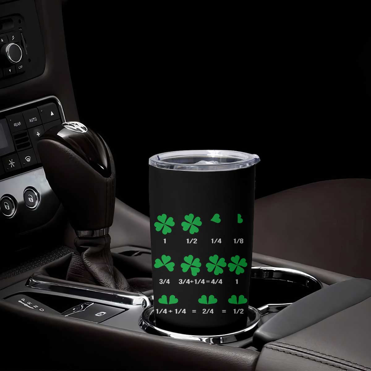 Funny Shamrock Fraction Tumbler Cup St Patrick's Day Math Lover TS02 Print Your Wear