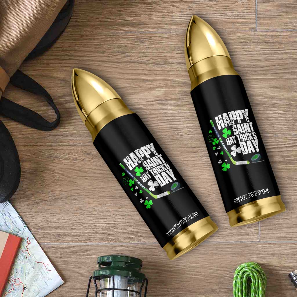 St. Patrick's Day Ice Hockey Bullet Tumbler Happy Saint Hat Trick's Lucky Shamrocks TS02 Print Your Wear