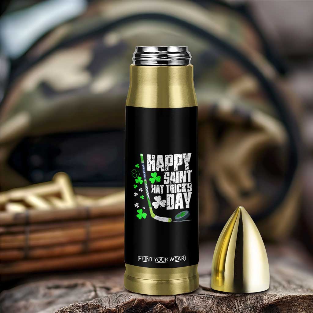 St. Patrick's Day Ice Hockey Bullet Tumbler Happy Saint Hat Trick's Lucky Shamrocks TS02 Print Your Wear