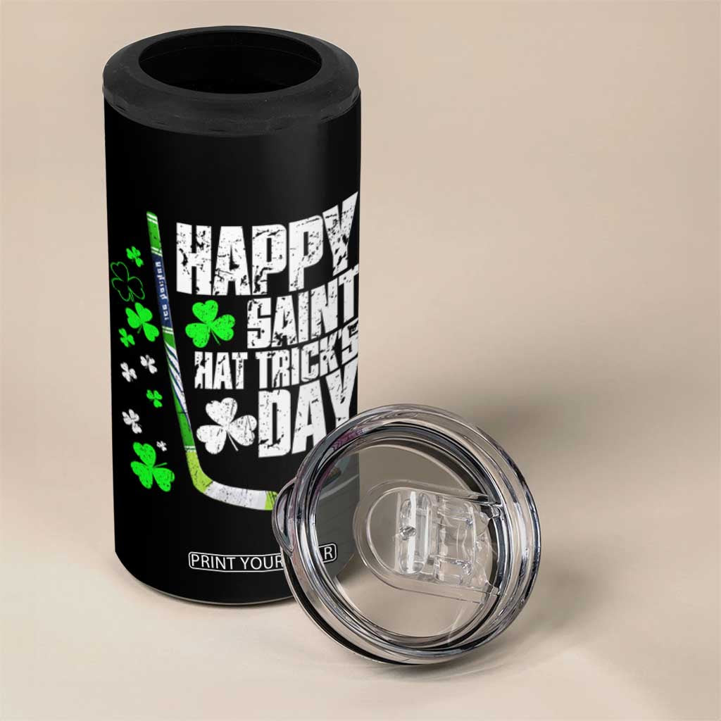 St. Patrick's Day Ice Hockey 4 in 1 Can Cooler Tumbler Happy Saint Hat Trick's Lucky Shamrocks TS02 Print Your Wear