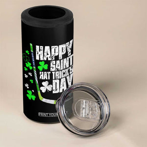 St. Patrick's Day Ice Hockey 4 in 1 Can Cooler Tumbler Happy Saint Hat Trick's Lucky Shamrocks TS02 Print Your Wear