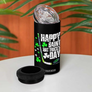 St. Patrick's Day Ice Hockey 4 in 1 Can Cooler Tumbler Happy Saint Hat Trick's Lucky Shamrocks TS02 Print Your Wear