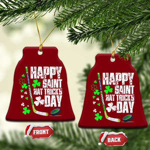 St. Patrick's Day Ice Hockey Ceramic Ornament Happy Saint Hat Trick's Lucky Shamrocks TS02 Print Your Wear