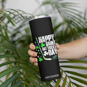 St. Patrick's Day Ice Hockey Skinny Tumbler Happy Saint Hat Trick's Lucky Shamrocks TS02 Print Your Wear
