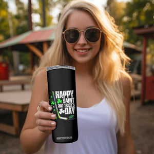 St. Patrick's Day Ice Hockey Skinny Tumbler Happy Saint Hat Trick's Lucky Shamrocks TS02 Print Your Wear