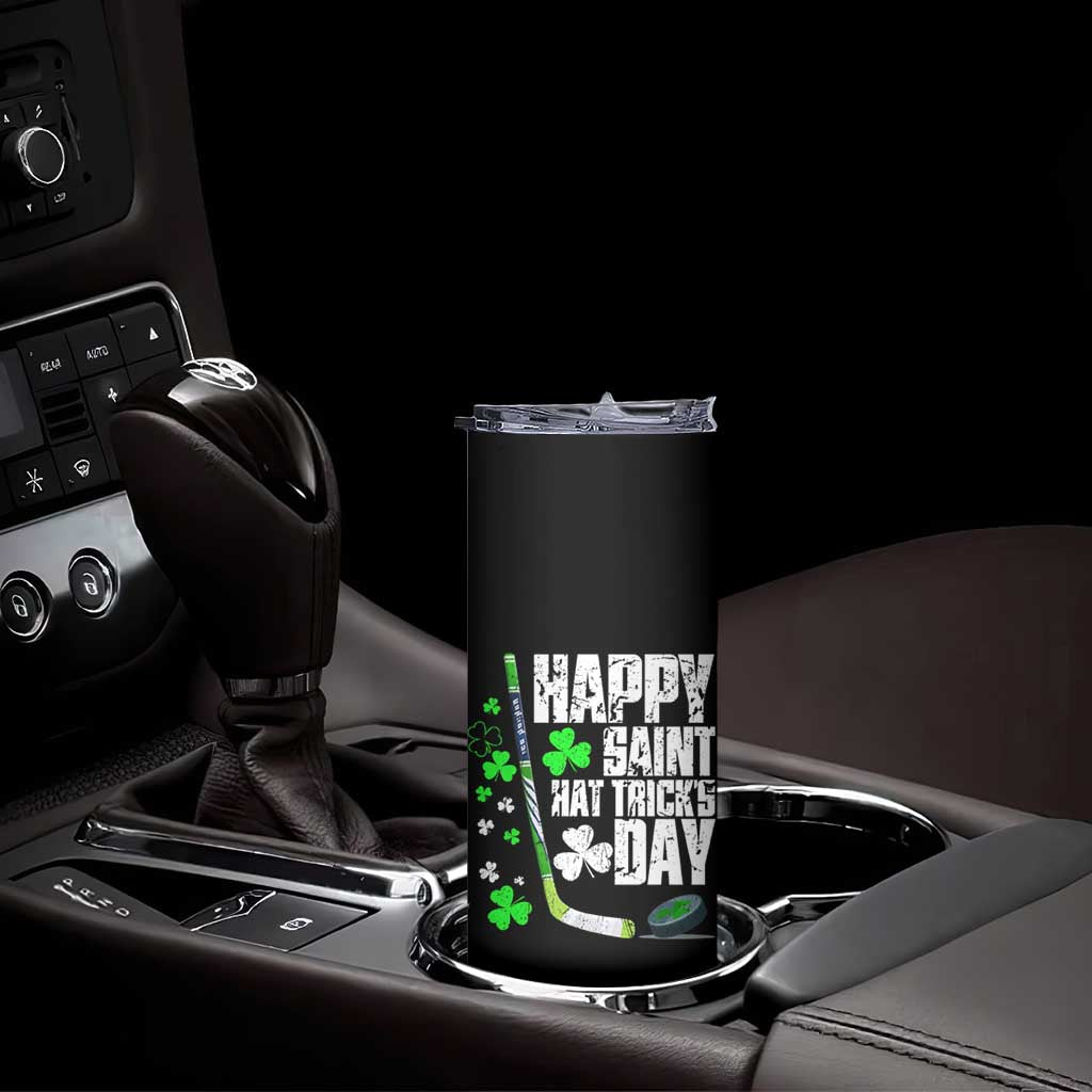 St. Patrick's Day Ice Hockey Skinny Tumbler Happy Saint Hat Trick's Lucky Shamrocks TS02 Print Your Wear