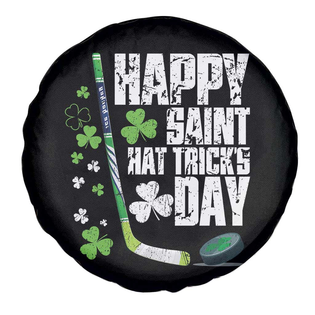 St. Patrick's Day Ice Hockey Spare Tire Cover Happy Saint Hat Trick's Lucky Shamrocks TS02 Print Your Wear