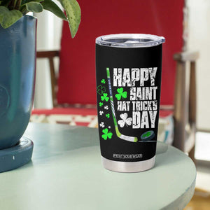St. Patrick's Day Ice Hockey Tumbler Cup Happy Saint Hat Trick's Lucky Shamrocks TS02 Print Your Wear