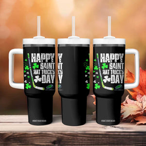St. Patrick's Day Ice Hockey Tumbler With Handle Happy Saint Hat Trick's Lucky Shamrocks TS02 Print Your Wear