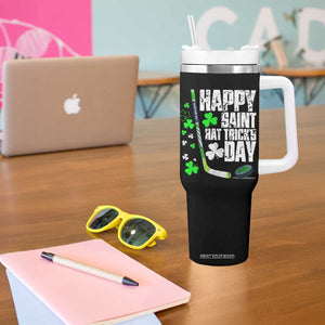 St. Patrick's Day Ice Hockey Tumbler With Handle Happy Saint Hat Trick's Lucky Shamrocks TS02 Print Your Wear