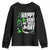 St. Patrick's Day Ice Hockey Youth Sweatshirt Happy Saint Hat Trick's Lucky Shamrocks TS02 Black Print Your Wear