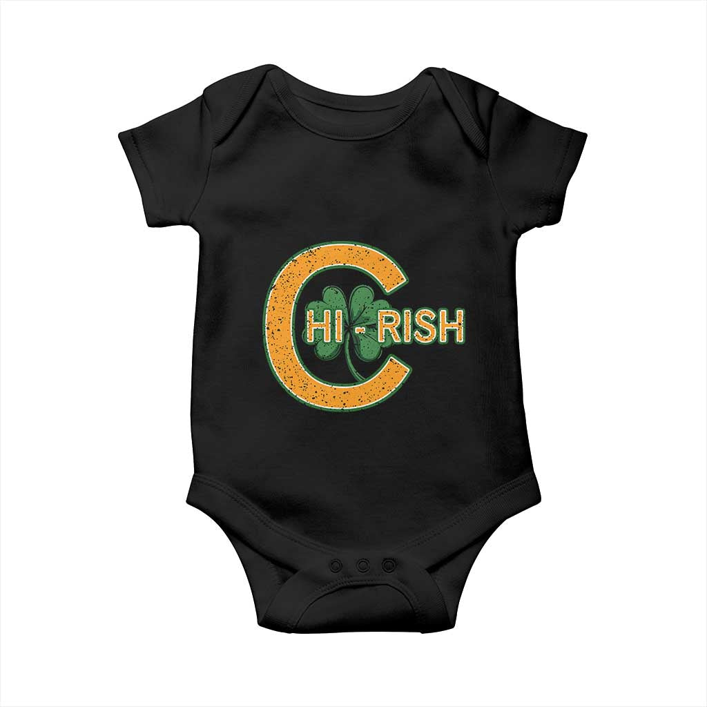 Chicago Irish Chirish Baby Onesie Happy Saint Patrick's Day Lucky Shamrock TS02 Black Print Your Wear