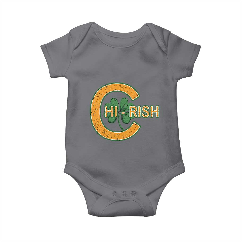 Chicago Irish Chirish Baby Onesie Happy Saint Patrick's Day Lucky Shamrock TS02 Charcoal Print Your Wear