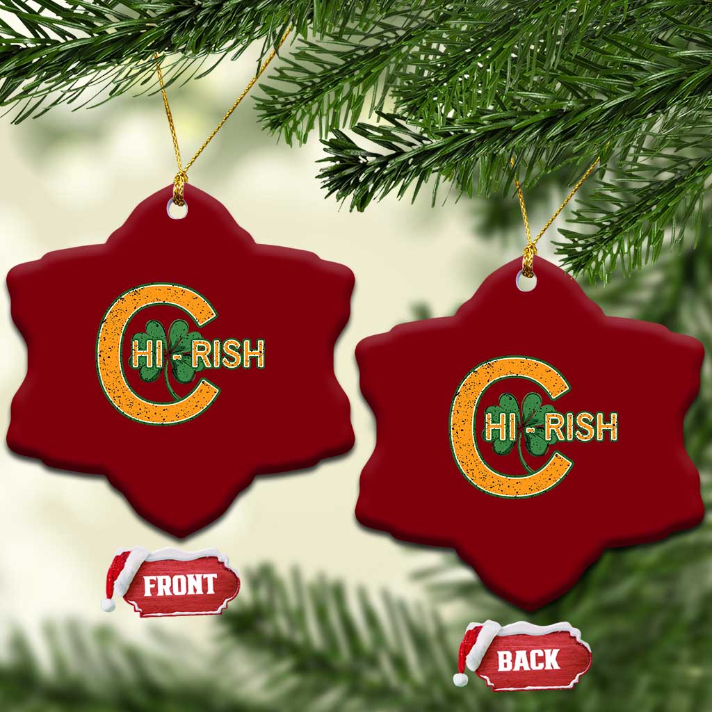Chicago Irish Chirish Ceramic Ornament Happy Saint Patrick's Day Lucky Shamrock TS02 Print Your Wear