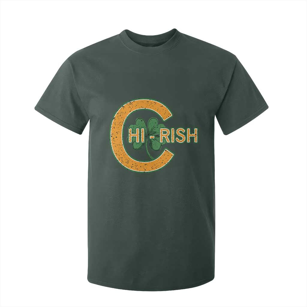 Chicago Irish Chirish T Shirt For Kid Happy Saint Patrick's Day Lucky Shamrock TS02 Dark Forest Green Print Your Wear