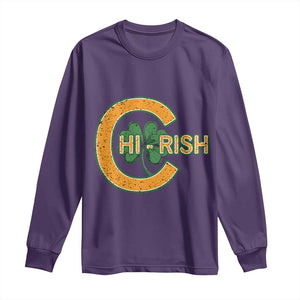 Chicago Irish Chirish Long Sleeve Shirt Happy Saint Patrick's Day Lucky Shamrock TS02 Purple Print Your Wear