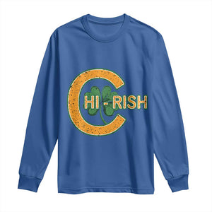Chicago Irish Chirish Long Sleeve Shirt Happy Saint Patrick's Day Lucky Shamrock TS02 Royal Blue Print Your Wear