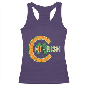 Chicago Irish Chirish Racerback Tank Top Happy Saint Patrick's Day Lucky Shamrock TS02 Purple Print Your Wear