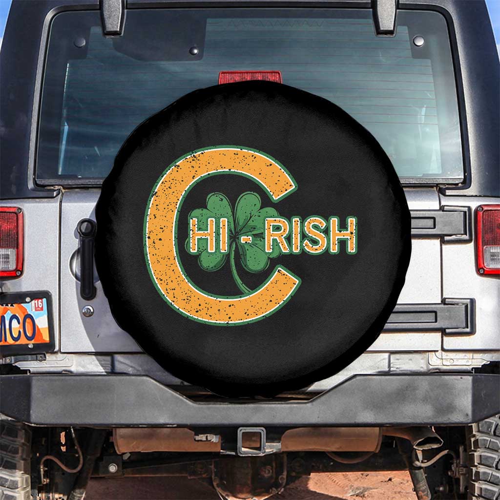 Chicago Irish Chirish Spare Tire Cover Happy Saint Patrick's Day Lucky Shamrock TS02 No hole Black Print Your Wear
