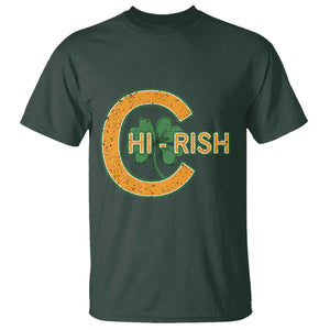 Chicago Irish Chirish T Shirt Happy Saint Patrick's Day Lucky Shamrock TS02 Dark Forest Green Print Your Wear