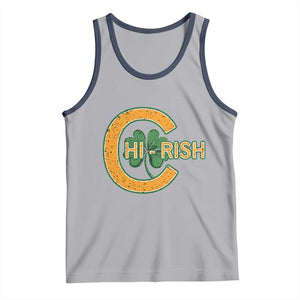 Chicago Irish Chirish Tank Top Happy Saint Patrick's Day Lucky Shamrock TS02 Athletic Heather Navy Print Your Wear