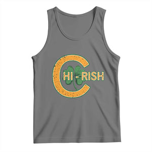 Chicago Irish Chirish Tank Top Happy Saint Patrick's Day Lucky Shamrock TS02 Black Heather Print Your Wear