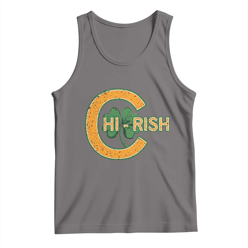Chicago Irish Chirish Tank Top Happy Saint Patrick's Day Lucky Shamrock TS02 Deep Heather Print Your Wear