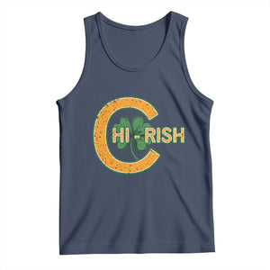 Chicago Irish Chirish Tank Top Happy Saint Patrick's Day Lucky Shamrock TS02 Navy Print Your Wear
