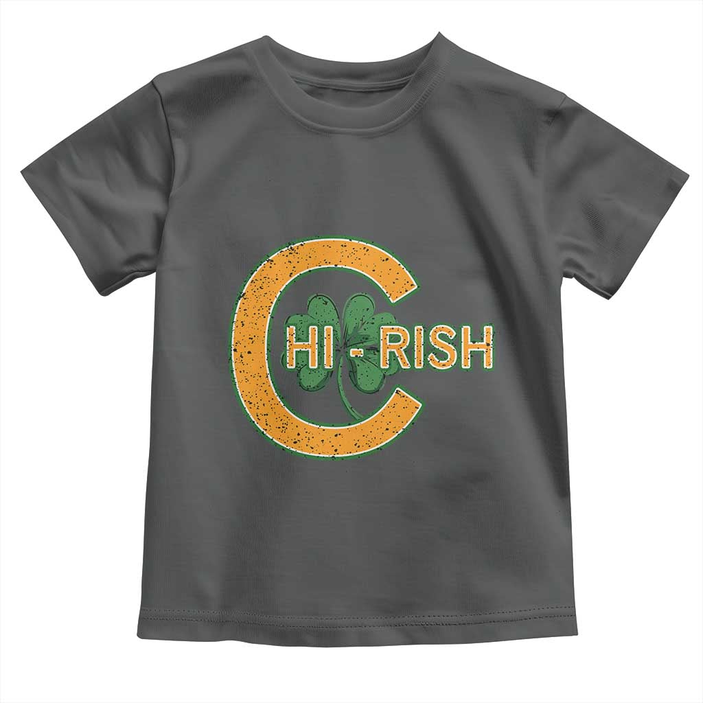 Chicago Irish Chirish Toddler T Shirt Happy Saint Patrick's Day Lucky Shamrock TS02 Dark Heather Print Your Wear