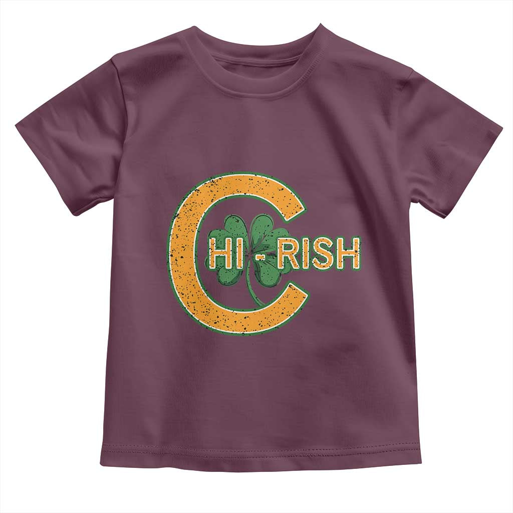 Chicago Irish Chirish Toddler T Shirt Happy Saint Patrick's Day Lucky Shamrock TS02 Maroon Print Your Wear