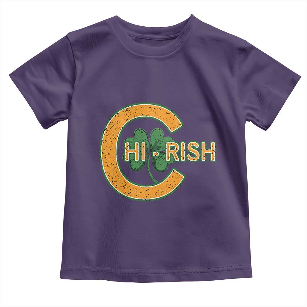 Chicago Irish Chirish Toddler T Shirt Happy Saint Patrick's Day Lucky Shamrock TS02 Purple Print Your Wear