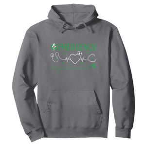 Funny St Patricks Day ER Nurse Hoodie Emergency Department Lucky Shamrocks TS02 Charcoal Print Your Wear
