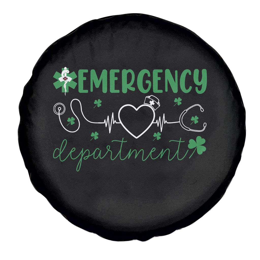 Funny St Patricks Day ER Nurse Spare Tire Cover Emergency Department Lucky Shamrocks TS02 Print Your Wear