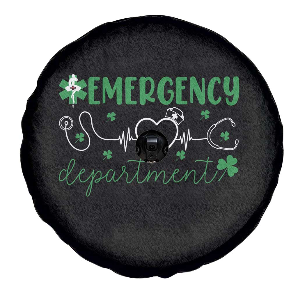 Funny St Patricks Day ER Nurse Spare Tire Cover Emergency Department Lucky Shamrocks TS02 Print Your Wear