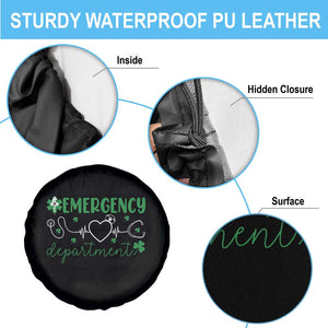 Funny St Patricks Day ER Nurse Spare Tire Cover Emergency Department Lucky Shamrocks TS02 Print Your Wear
