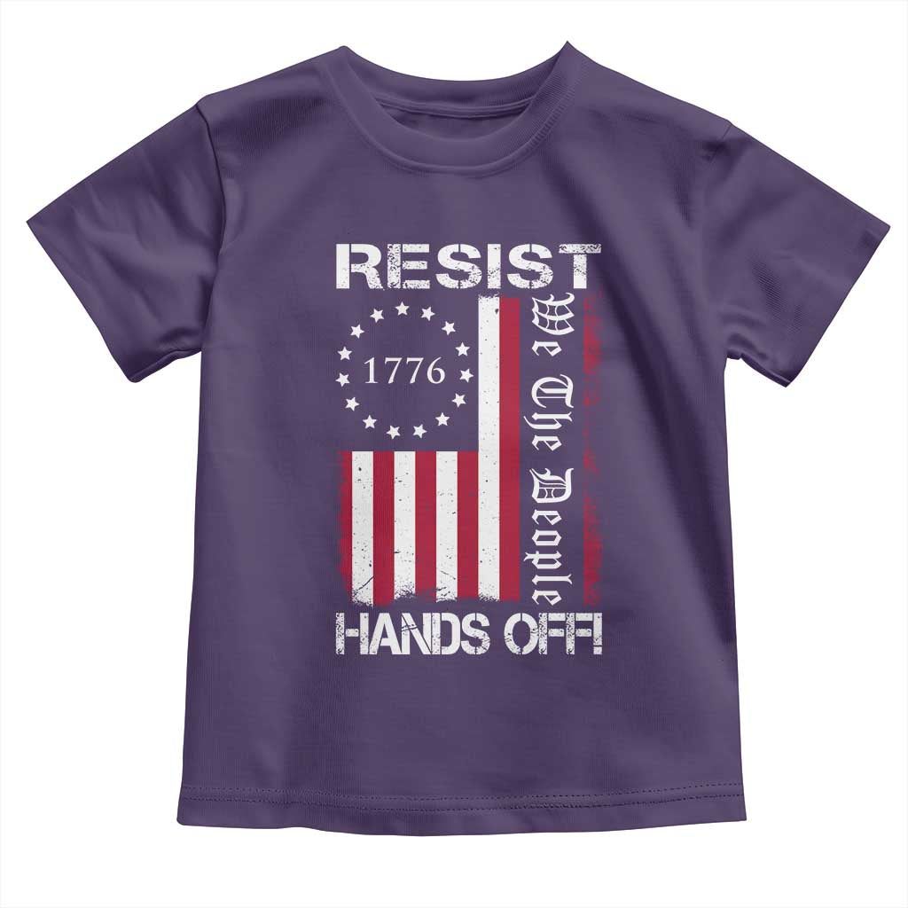 Resist Hands Off Toddler T Shirt Vintage American Betsy Ross Flag We The People TS02 Purple Print Your Wear