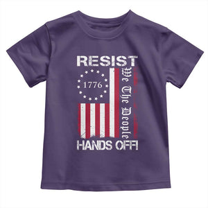 Resist Hands Off Toddler T Shirt Vintage American Betsy Ross Flag We The People TS02 Purple Print Your Wear
