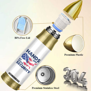 Hands Off My Social Security Bullet Tumbler Patriotic USA Retirement Protection American Flag TS02 Print Your Wear