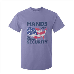 Hands Off My Social Security T Shirt For Kid Patriotic USA Retirement Protection American Flag TS02 Violet Print Your Wear