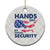Hands Off My Social Security Ceramic Ornament Patriotic USA Retirement Protection American Flag TS02 1pc Christmas Plaid Print Your Wear