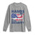 Hands Off My Social Security Long Sleeve Shirt Patriotic USA Retirement Protection American Flag TS02 Sport Gray Print Your Wear