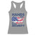 Hands Off My Social Security Racerback Tank Top Patriotic USA Retirement Protection American Flag TS02 Sport Gray Print Your Wear