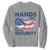 Hands Off My Social Security Sweatshirt Patriotic USA Retirement Protection American Flag TS02 Sport Gray Print Your Wear