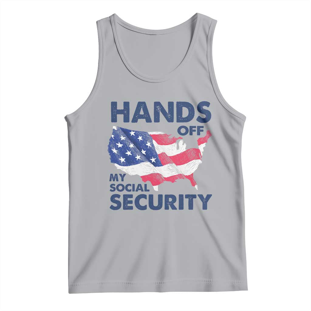 Hands Off My Social Security Tank Top Patriotic USA Retirement Protection American Flag TS02 Athletic Heather Print Your Wear