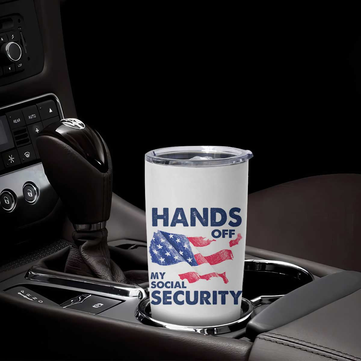 Hands Off My Social Security Tumbler Cup Patriotic USA Retirement Protection American Flag TS02 Print Your Wear